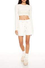 Raw-Cut Fleece Sweatshorts