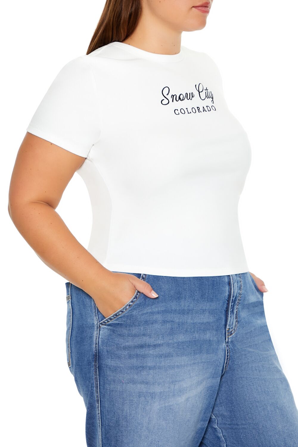Plus Size Snow City Baby Tee