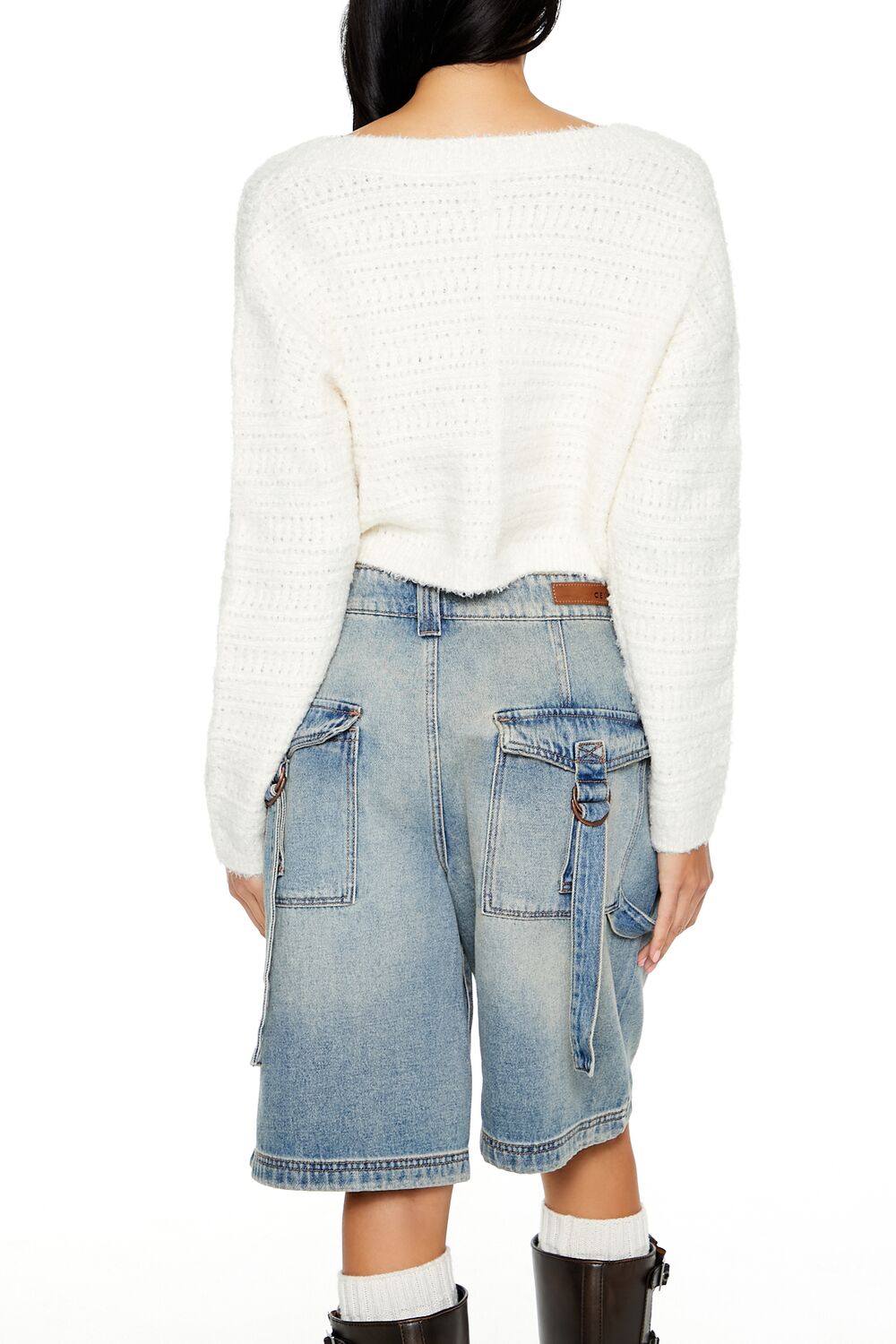 Crossover Mock Wrap Sweater