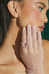 Wicked Faux Gem Butterfly Ring