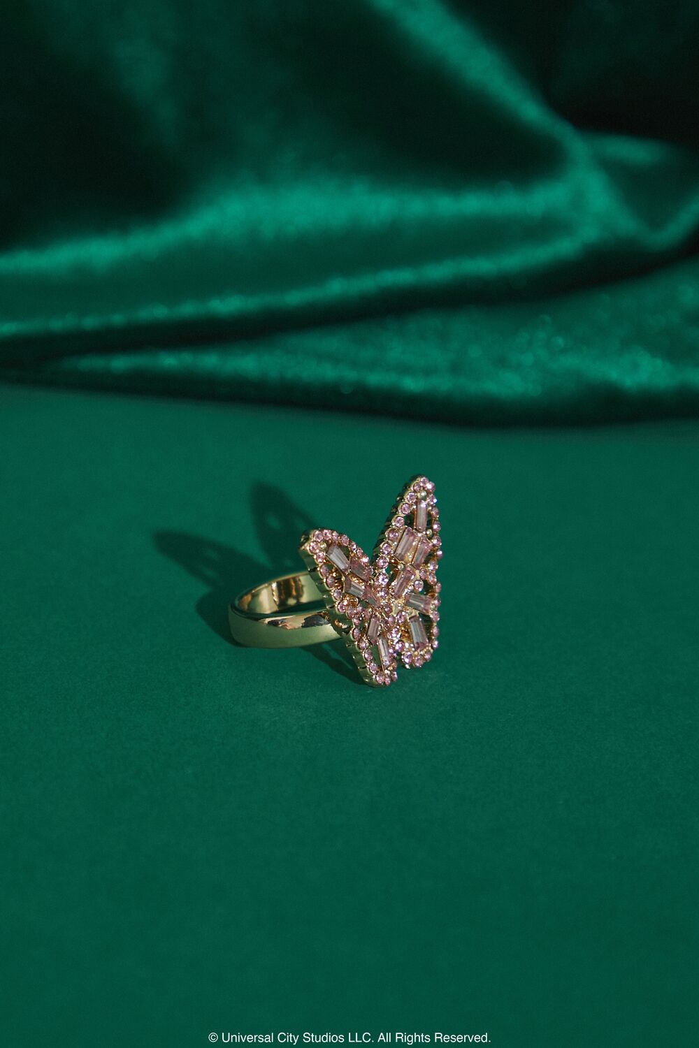 Wicked Faux Gem Butterfly Ring
