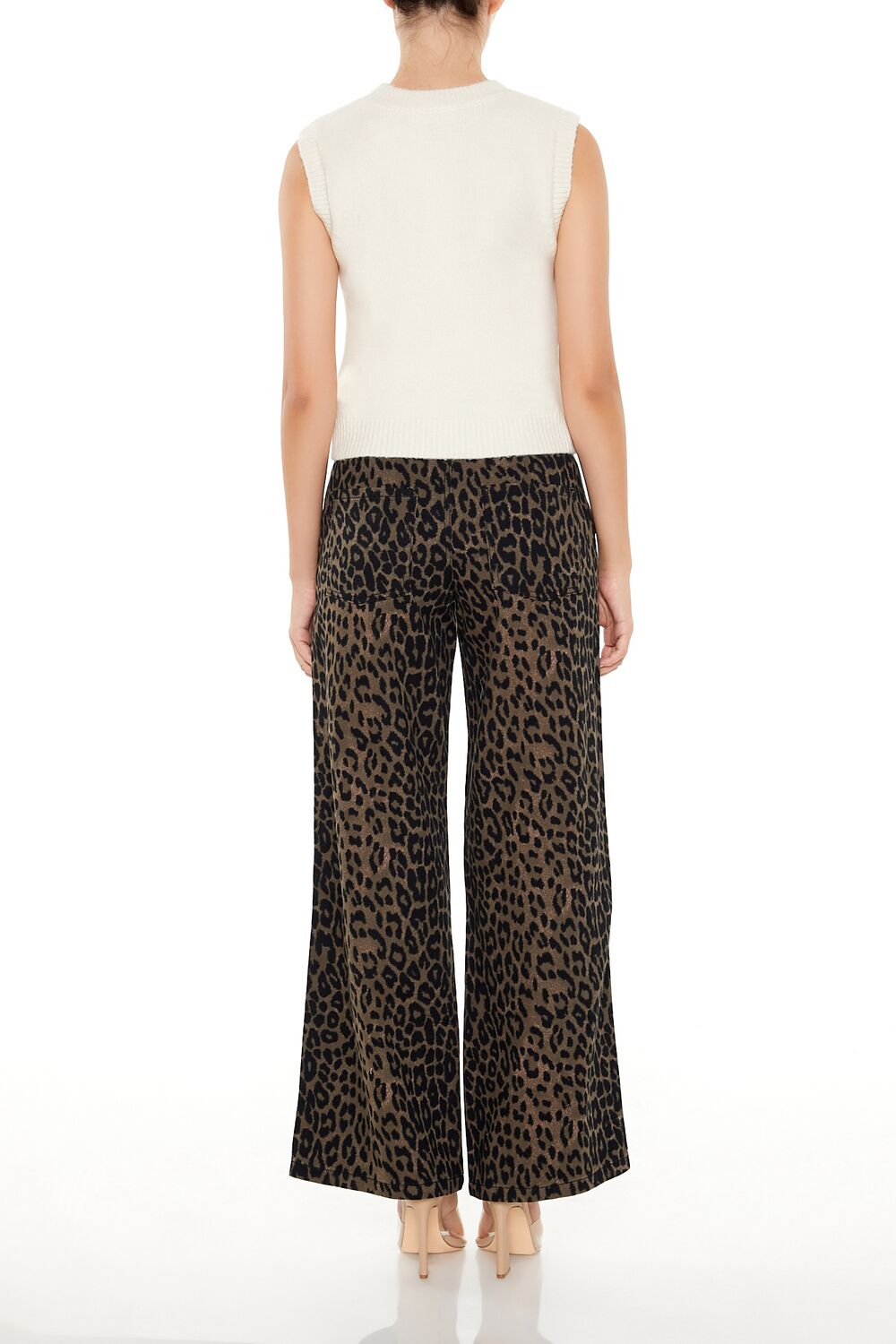 Cheetah Print Wide-Leg Pants