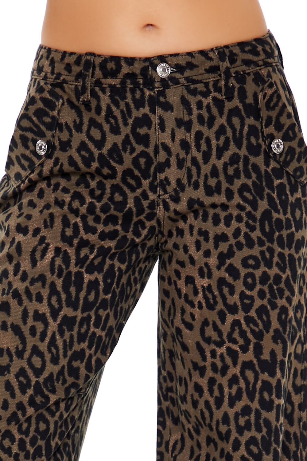 Cheetah Print Wide-Leg Pants