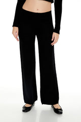 Sweater-Knit Wide-Leg Pants