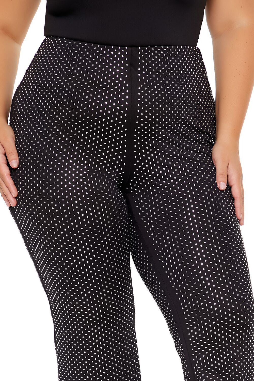 Plus Size Contour Sculpt Rhinestone Pants