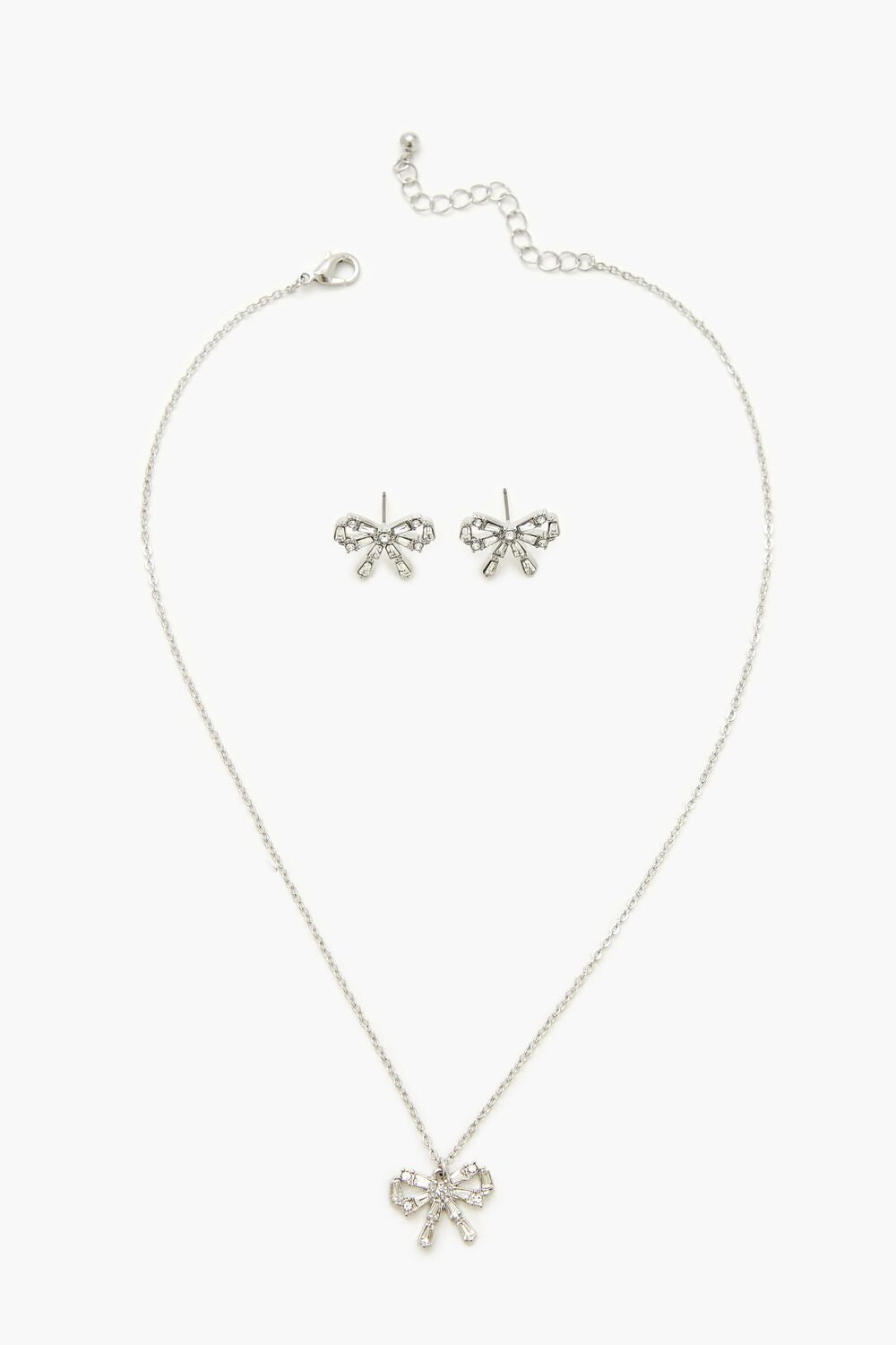 Bow Necklace & Stud Earrings Set