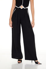 Two-Tone Vest & High-Rise Pants Set