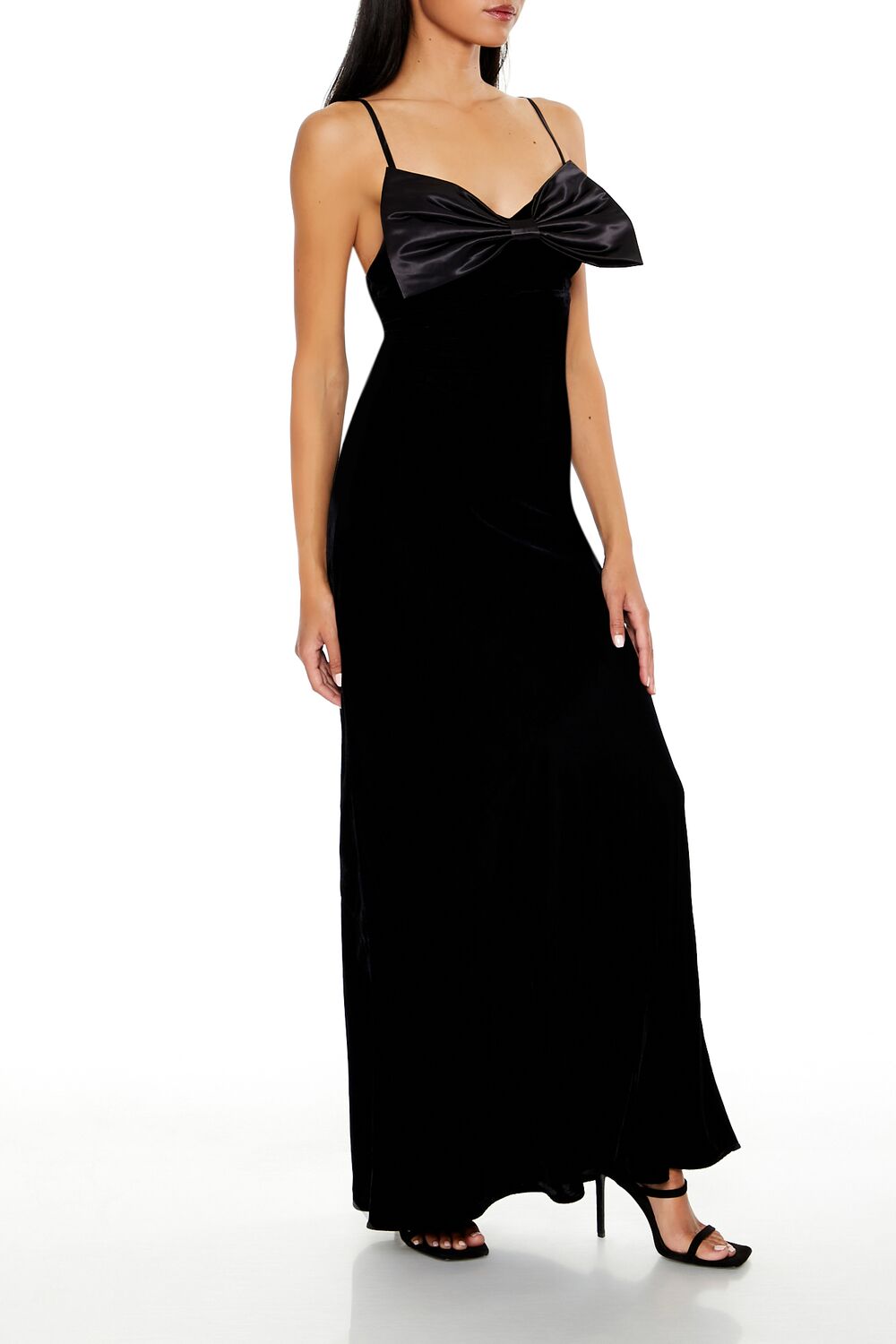 Velvet Bow Maxi Dress