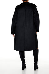 Faux Shearling & Suede Coat