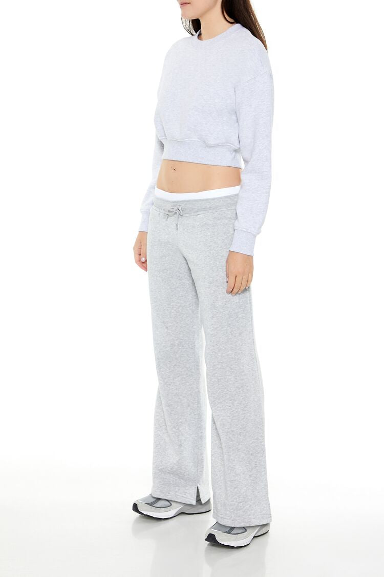 Layered Drawstring Sweatpants