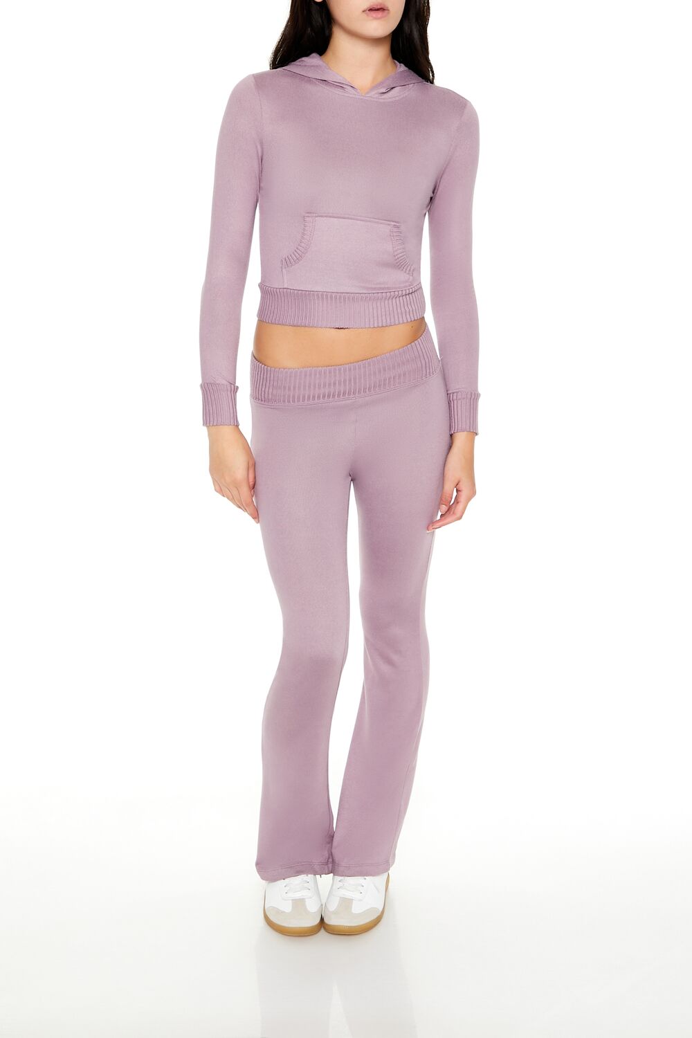 Cropped Fleece Hoodie