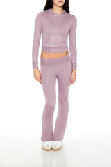 Cropped Fleece Hoodie