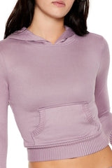 Cropped Fleece Hoodie
