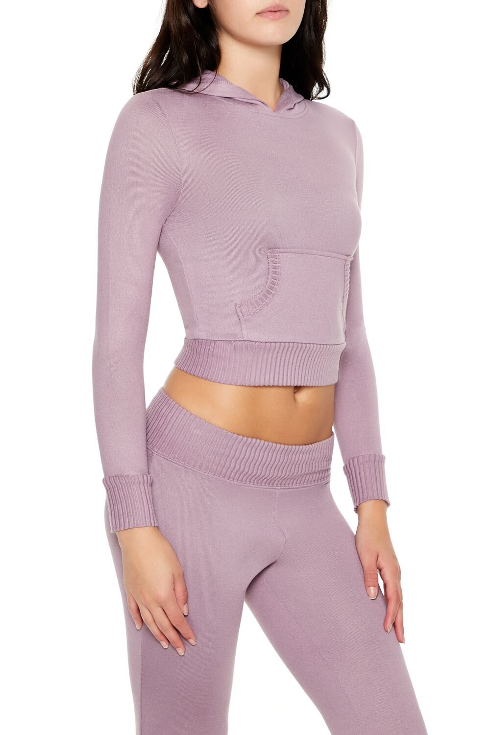 Cropped Fleece Hoodie