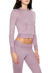 Cropped Fleece Hoodie