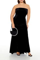 Plus Size Strapless Maxi Dress