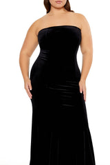 Plus Size Strapless Maxi Dress