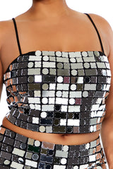 Plus Size Mirror Cropped Cami