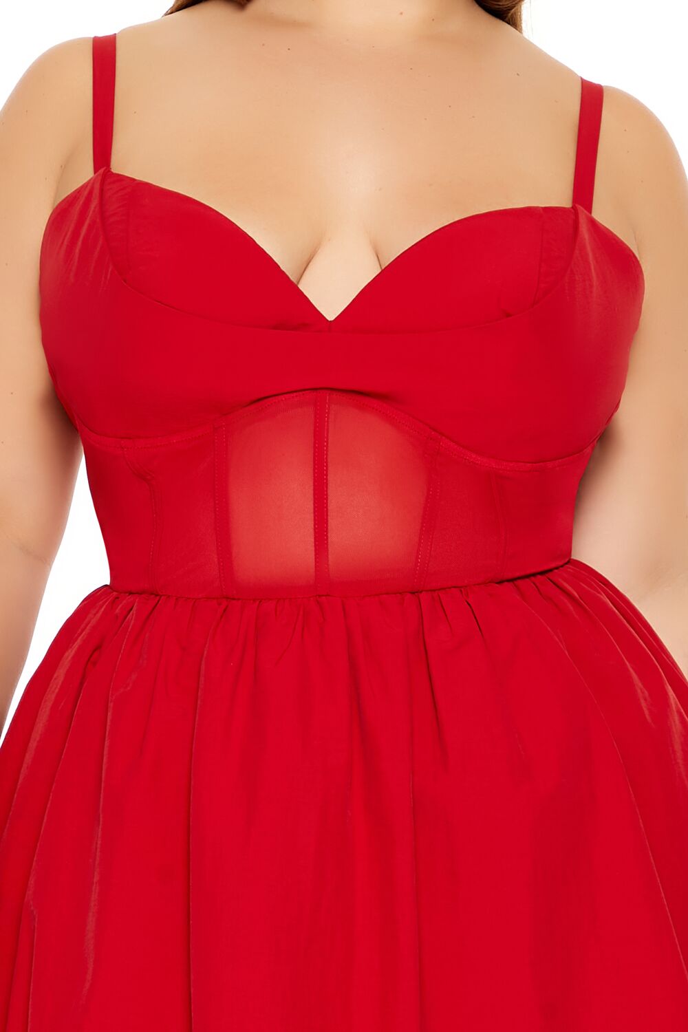 Plus Size Fit-and-Flare Sweetheart Mini Dress
