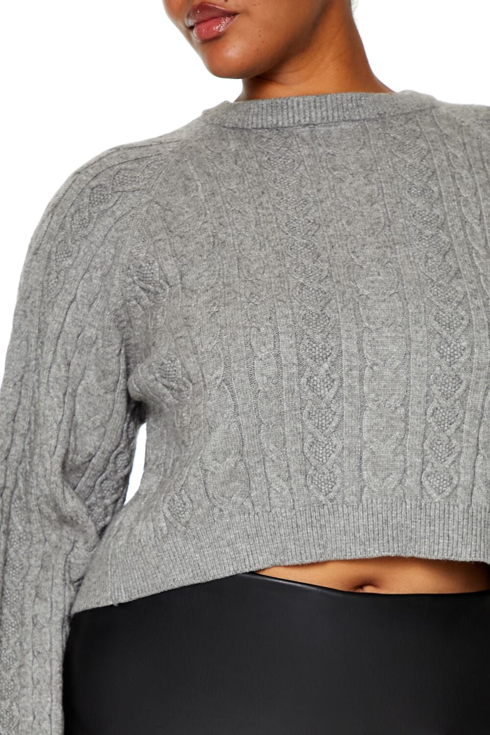 Plus Size Cropped Bow Sweater