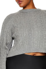 Plus Size Cropped Bow Sweater