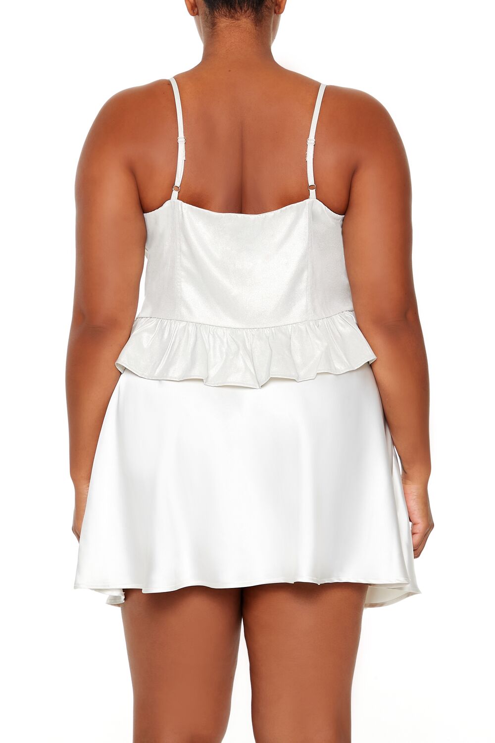 Plus Size Glitter V-Hem Bustier Cami