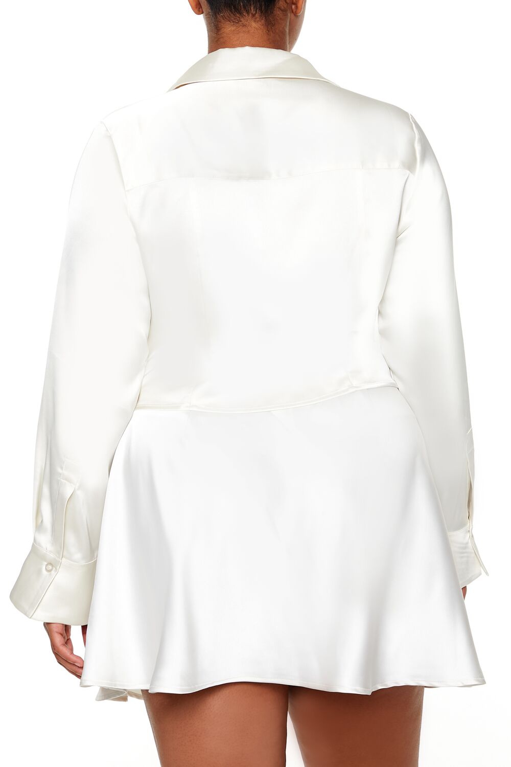 Plus Size Satin Cowl Crop Top