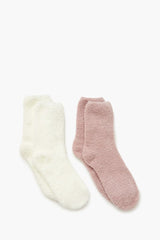 Plush Crew Socks Set - 2 pack