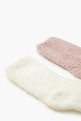 Plush Crew Socks Set - 2 pack