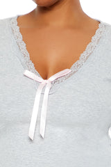 Plus Size Lace-Trim Crop Top