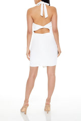 Tulip-Hem Halter Mini Dress