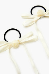 Rosette Bow Hair Tie Set