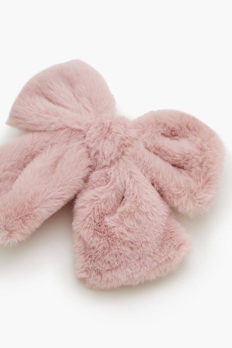 Plush Bow Hair Barrette