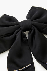 Rhinestone Bow Hair Barrette
