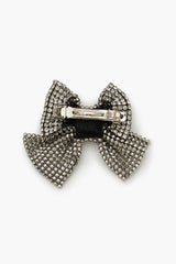 Rhinestone Chain Bow Hair Barrette