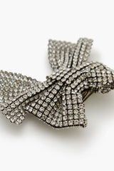 Rhinestone Chain Bow Hair Barrette