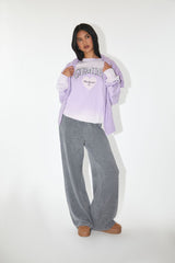 Ribbed Knit High-Rise Pants