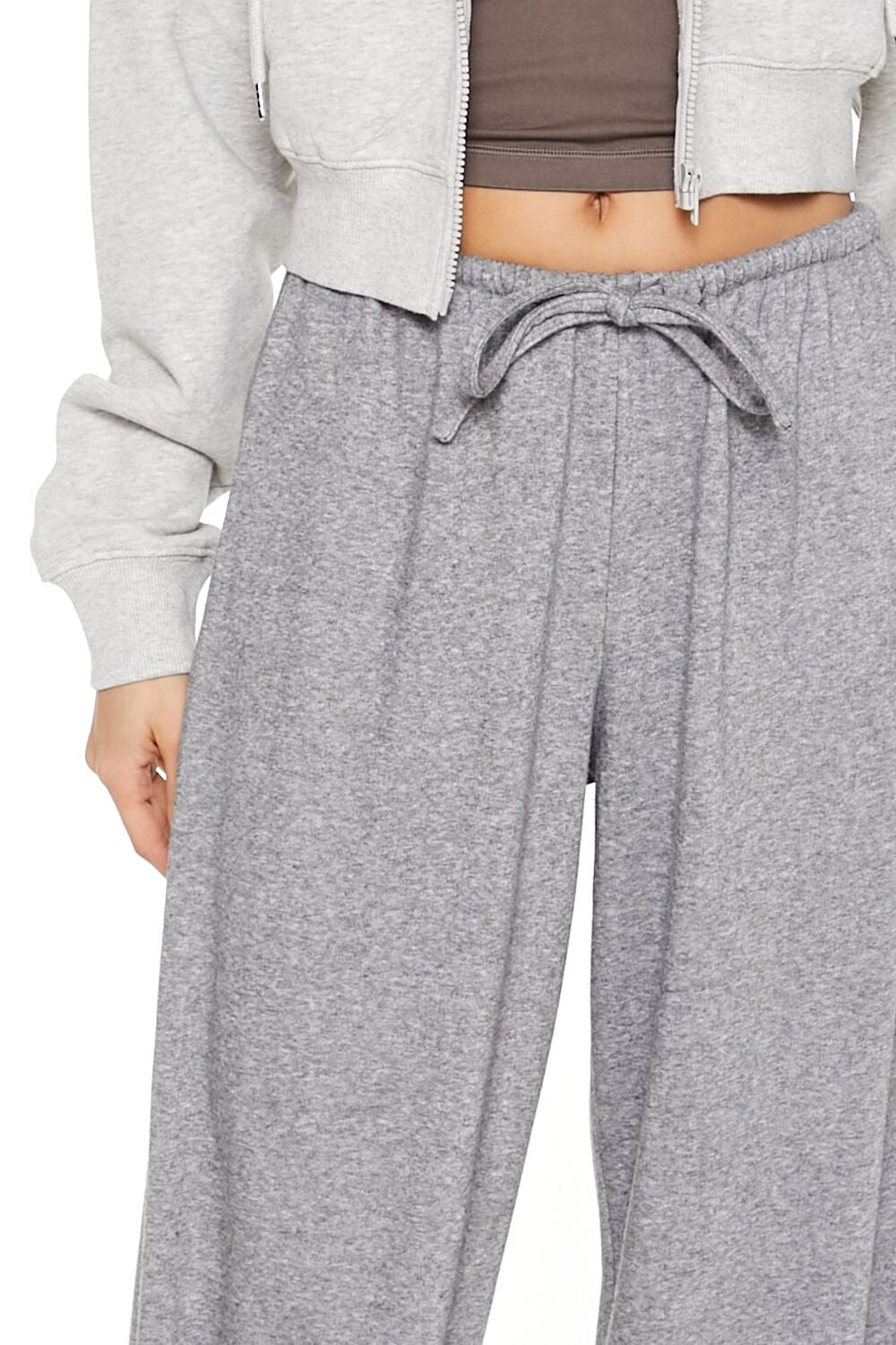 Ribbed Knit High-Rise Pants