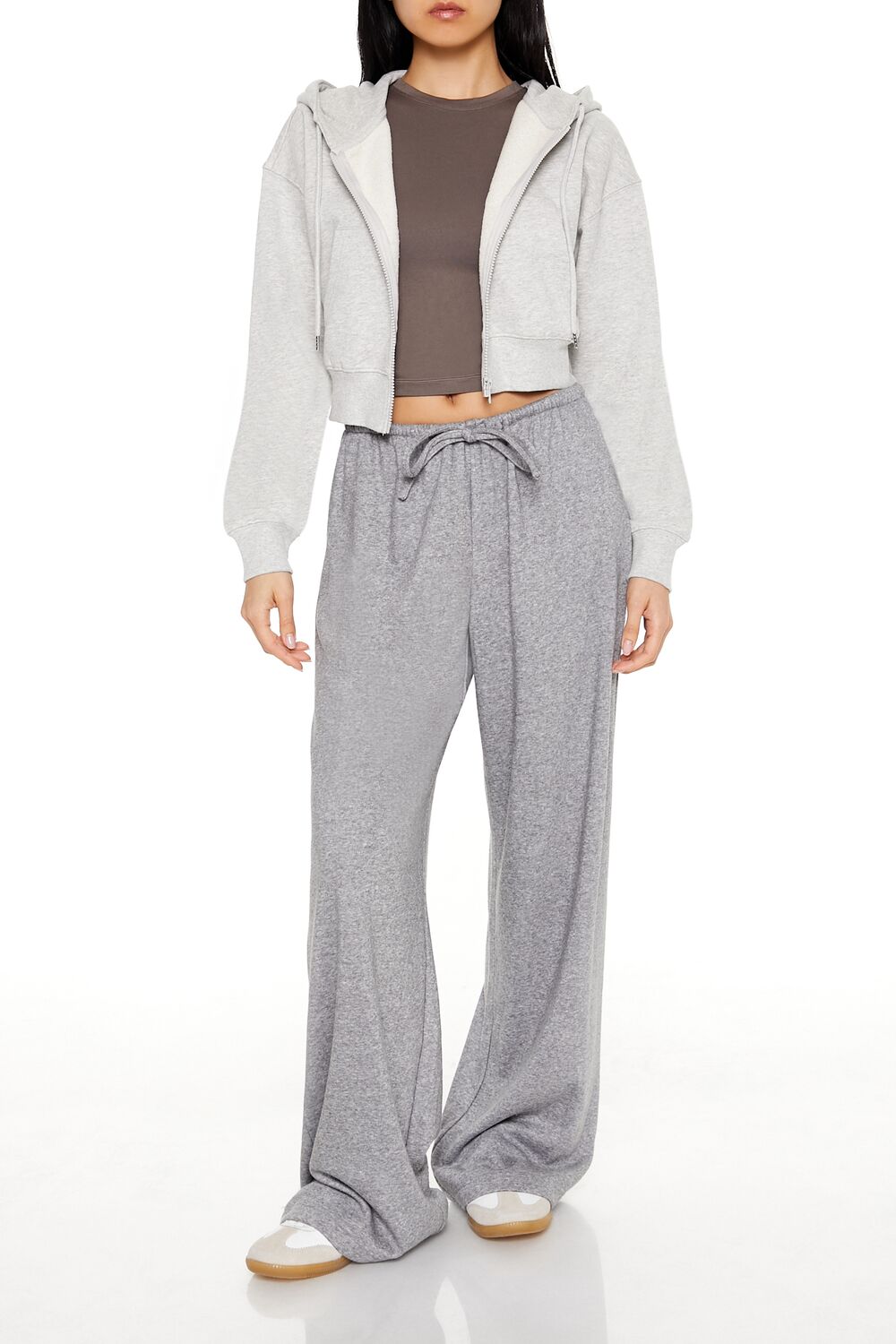 Ribbed Knit High-Rise Pants