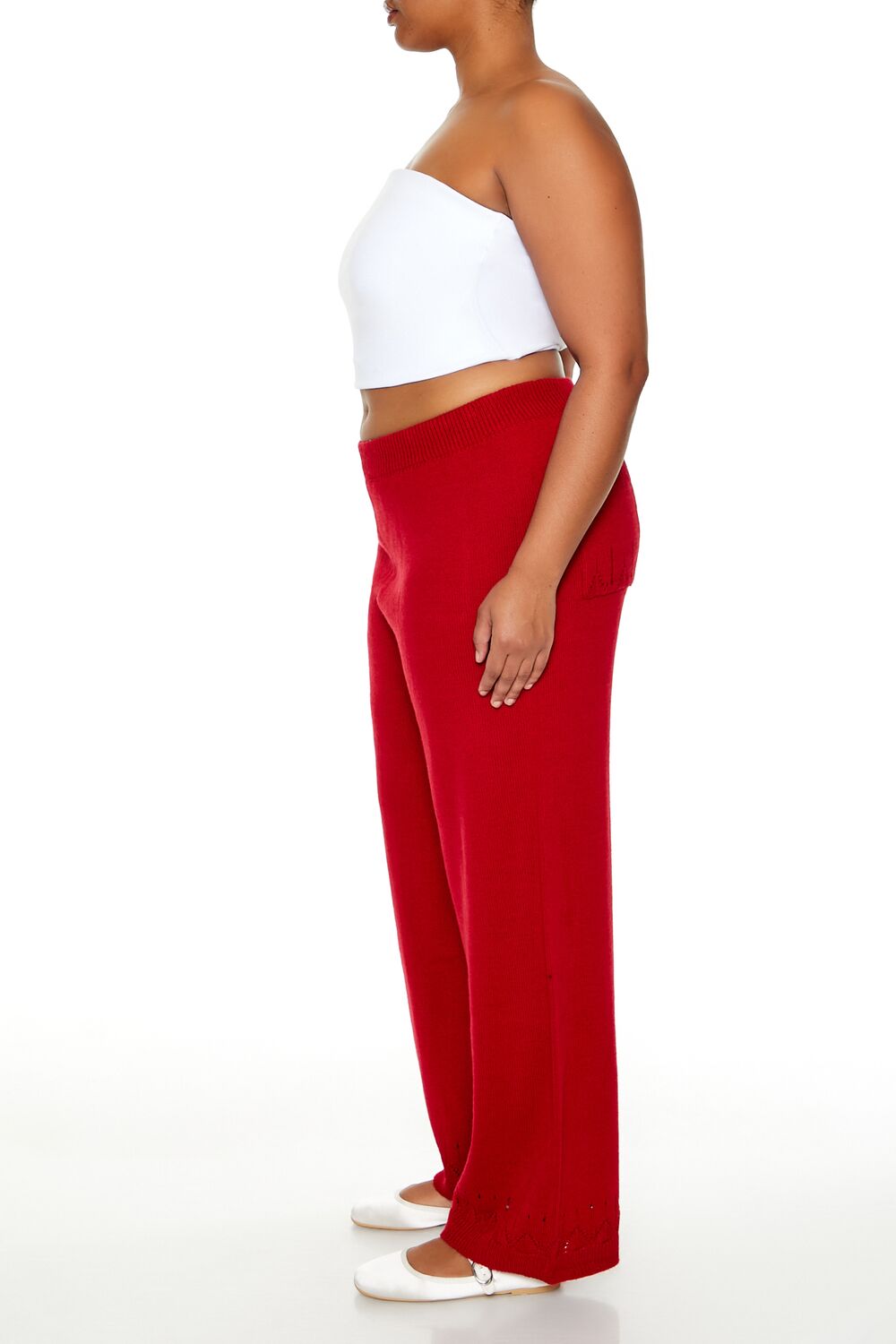 Plus Size Wide-Leg Sweater-Knit Pants