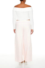 Plus Size Velvet Cargo Pants
