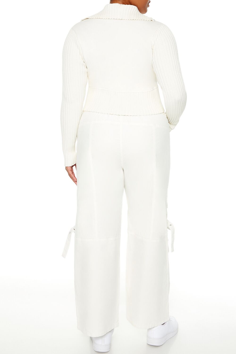 Plus Size Velvet Cargo Pants