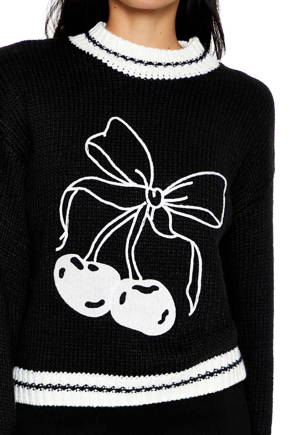 Cherry Bow Graphic Sweater