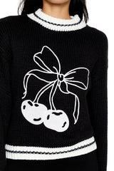 Cherry Bow Graphic Sweater