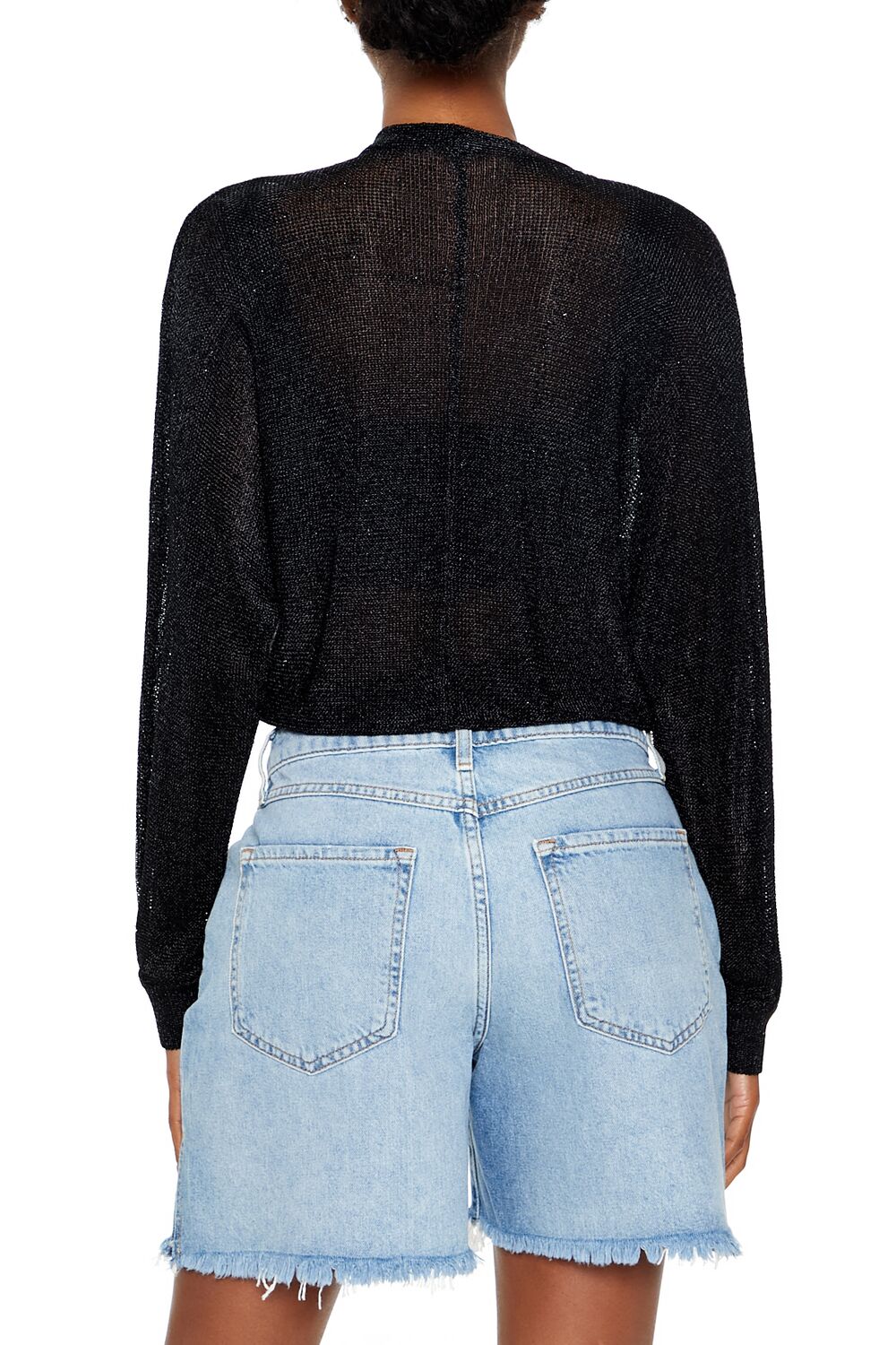 Glitter Knit Zip-Up Sweater
