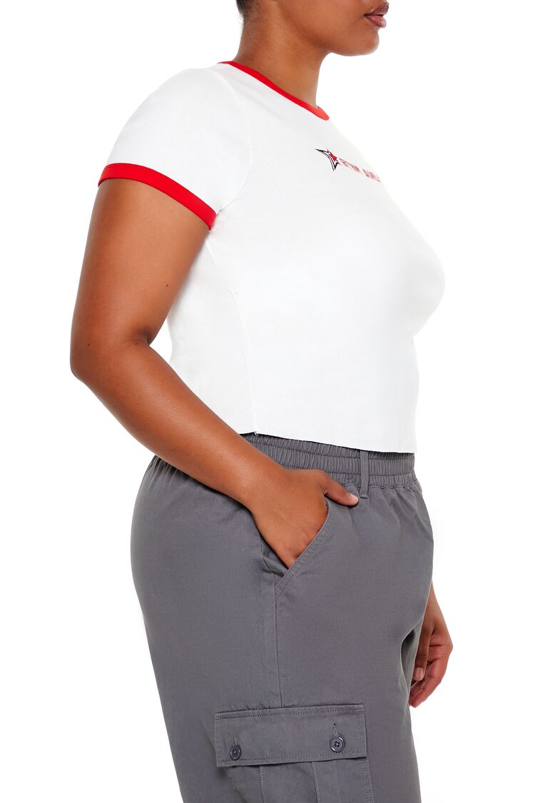 Plus Size Star Girl Ringer Tee