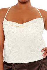 Plus Size Beaded Cropped Cami