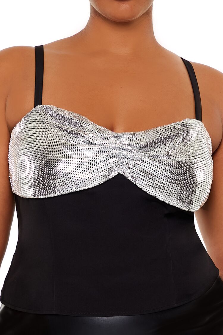 Plus Size Chainmail Cropped Cami