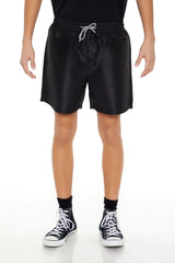 Vented Drawstring Swim Trunks