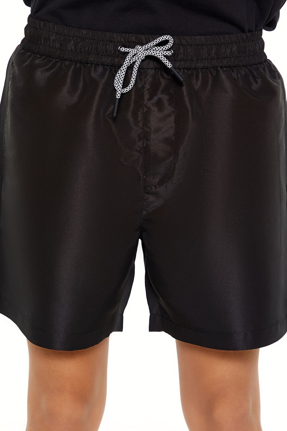 Vented Drawstring Swim Trunks